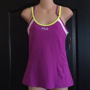 NWT Fila work out top with built in bralet Small
